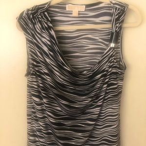 Michael Kors black/white sleeveless top.